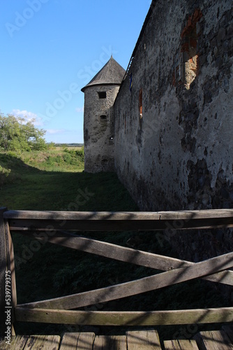 Bzovik, fortified monastery with church in the shout of central Slovakia