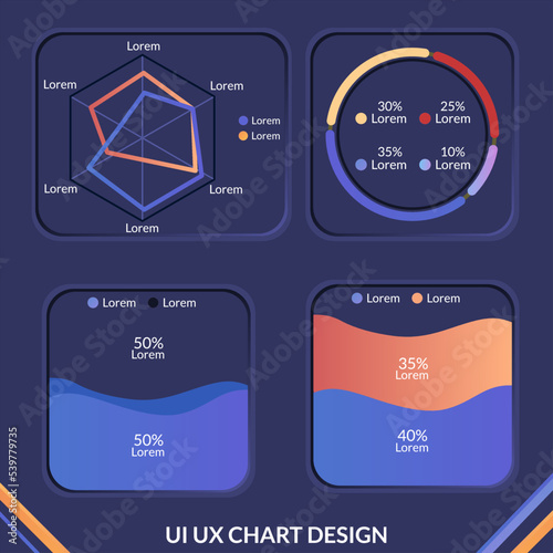 Dashboard Interface. Modern presentation with data charts and HUD diagrams, modern. Statistical infographic elements for websites, charts. mobile application. interface