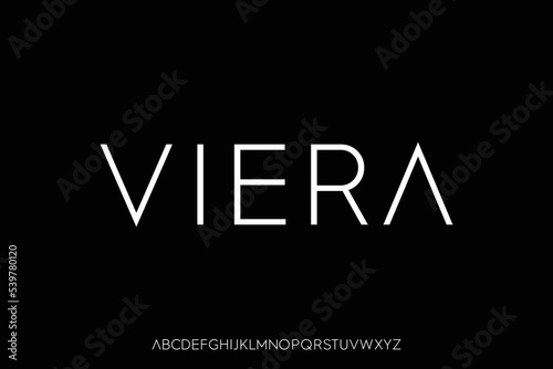 Elegant luxury minimal sans serif display font vector