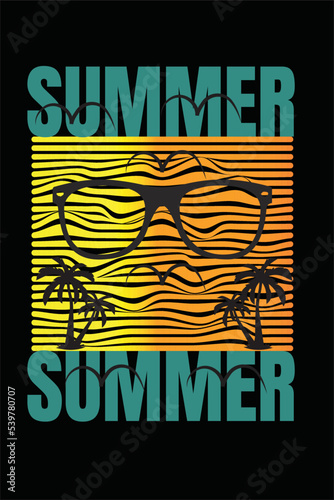 Summer summer typography t shirt design photo