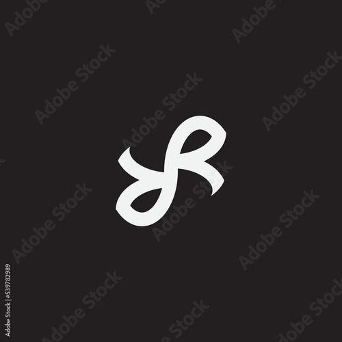 Initial RR or RSR monogram logo template.