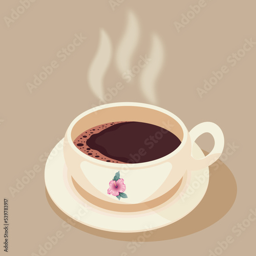 A cup of aromatic coffee