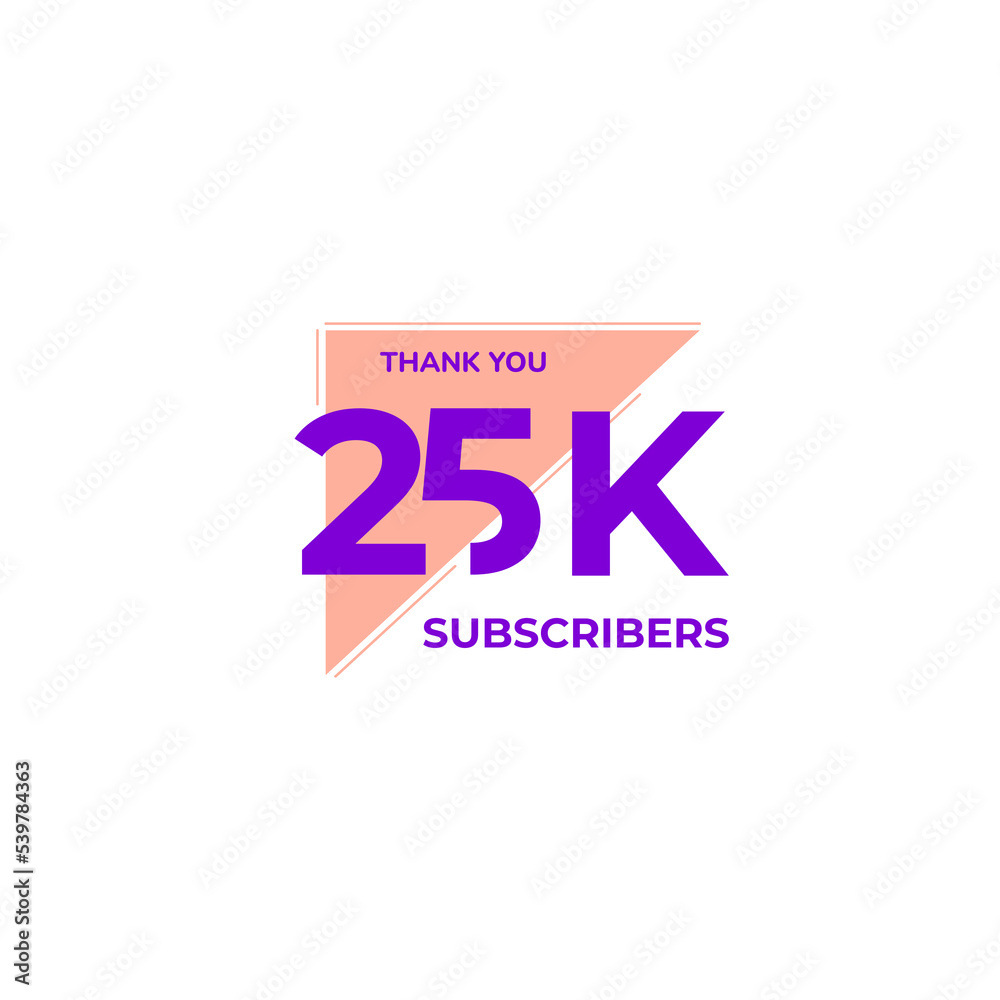 THANK YOU 25K FOLLOWERS CELEBRATION ICON TEMPLATE DESIGN VECTOR GOOD FOR SOCIAL MEDIA, CARD , POSTER THANK YOU 25K FOLLOWERS CELEBRATION ICON TEMPLATE DESIGN VECTOR GOOD FOR SOCIAL MEDIA, CARD , POSTER