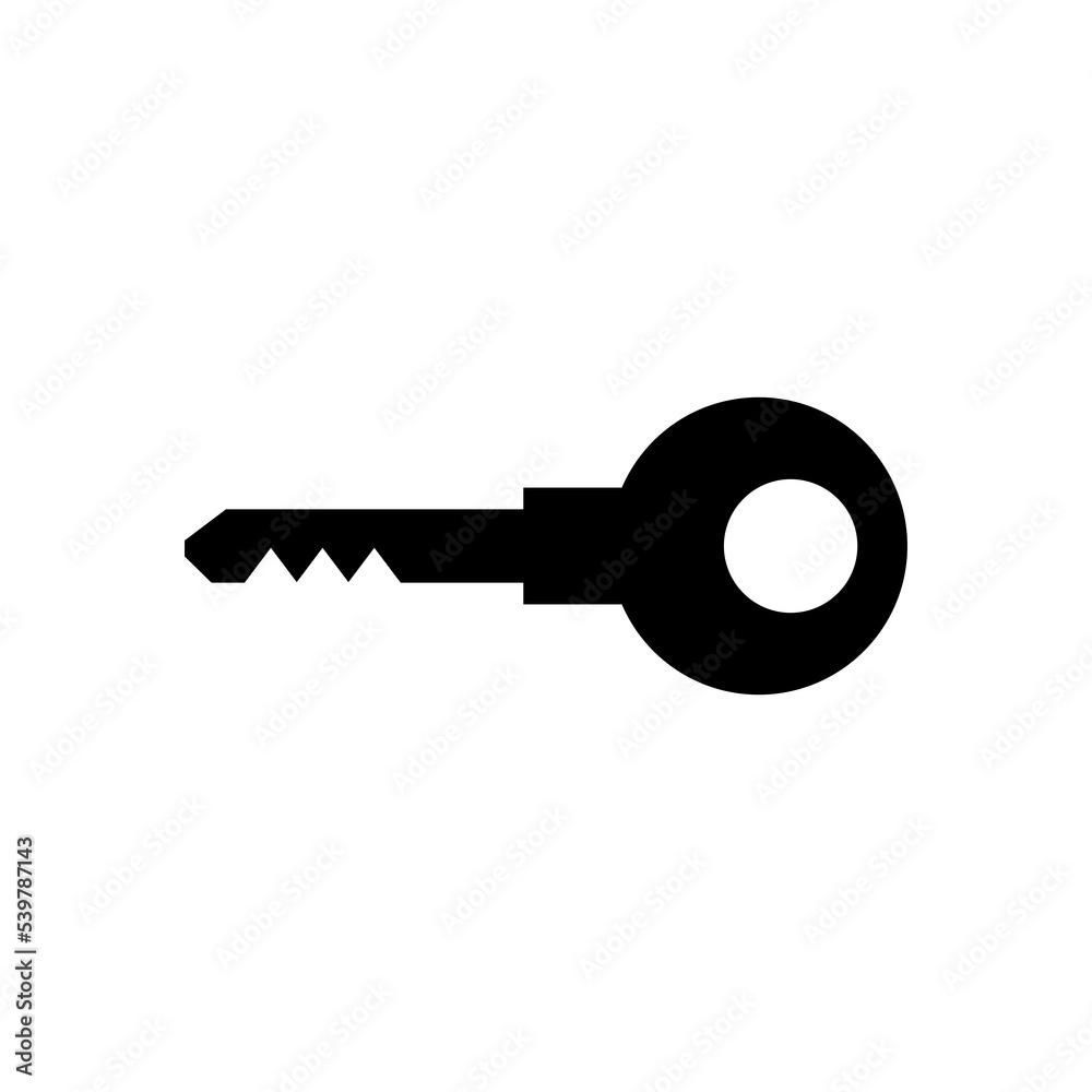 key icon flat style isolated on white background key icon flat style isolated on white background