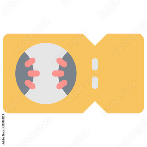 baseball sport ticket icon