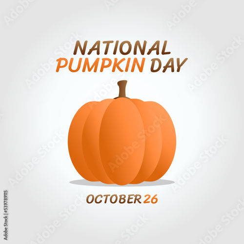 vector graphic of national pumpkin day good for national pumpkin day celebration. flat design. flyer design.flat illustration.