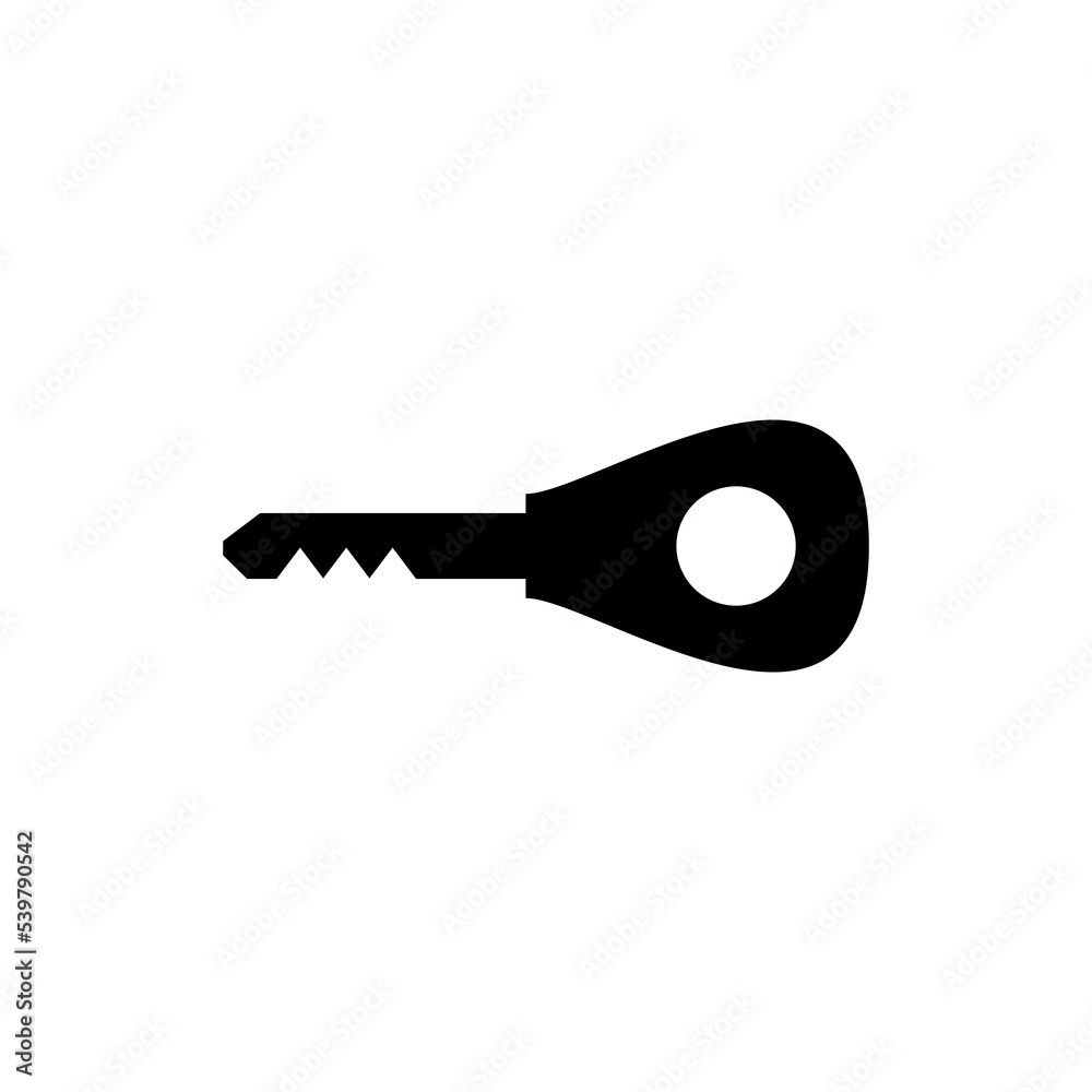 key icon flat style isolated on white background key icon flat style isolated on white background