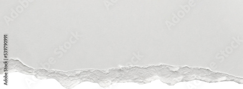 Fotografie White ripped paper torn edges strips isolated on white background