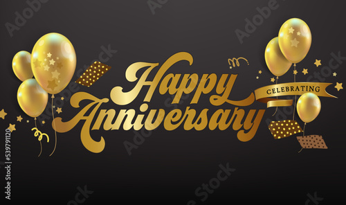 Happy Anniversary banner design. anniversary celebration vector