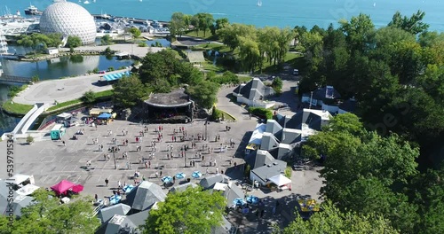 4K 60FPS Drone Video of Big Group of People at a Concert