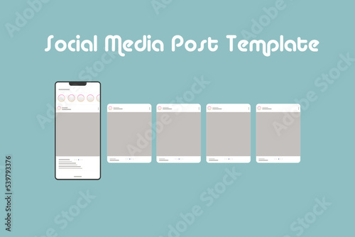 Social media carousel post template