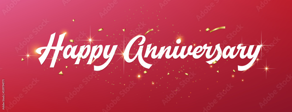 Happy Anniversary banner design. anniversary celebration vector Stock ...