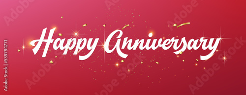 Happy Anniversary banner design. anniversary celebration vector