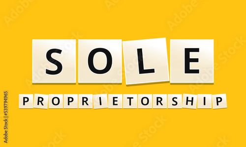 Sole Proprietorship Scrabble Text