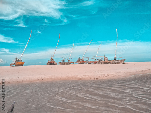 fishing boats on the beach