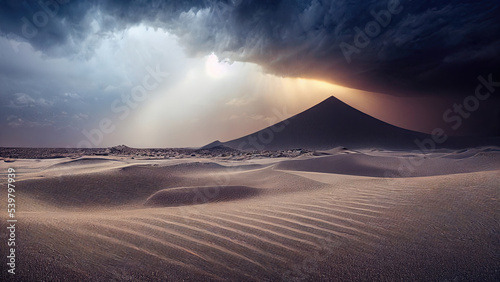 Wüste und Sandsturm