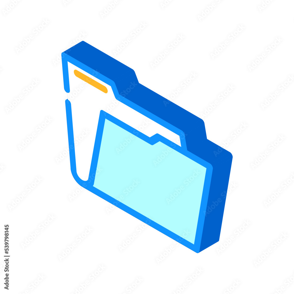 empty folder isometric icon vector. empty folder sign. isolated symbol illustration empty folder isometric icon vector. empty folder sign. isolated symbol illustration