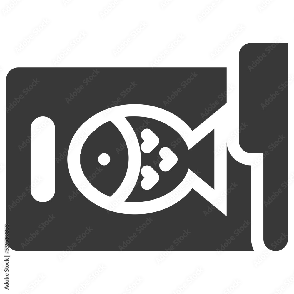 Naklejka premium fish cutting board icon