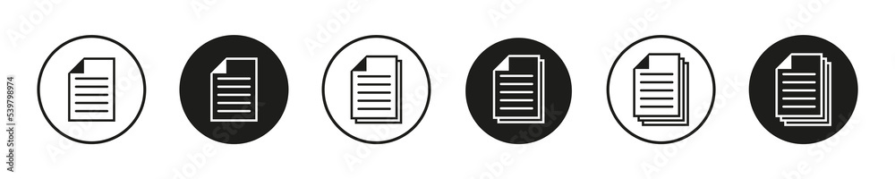 Document vector icons set. Paper document page icon vector element. Simple vector illustration. Document vector icons set. Paper document page icon vector element. Simple vector illustration.