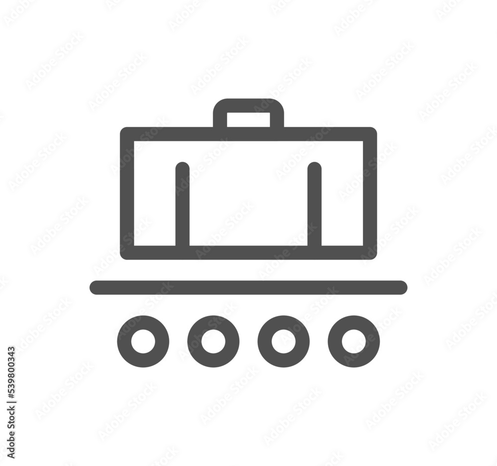 Airport icon outline and linear vector. Airport icon outline and linear vector.