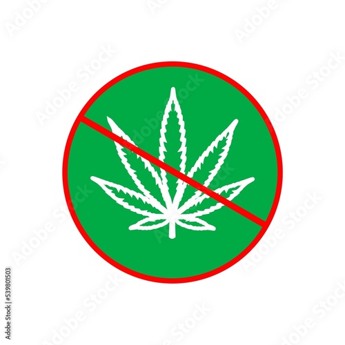 Stop Marijuana icon illustration