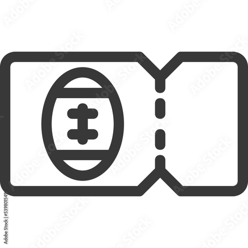 ticket rugby icon