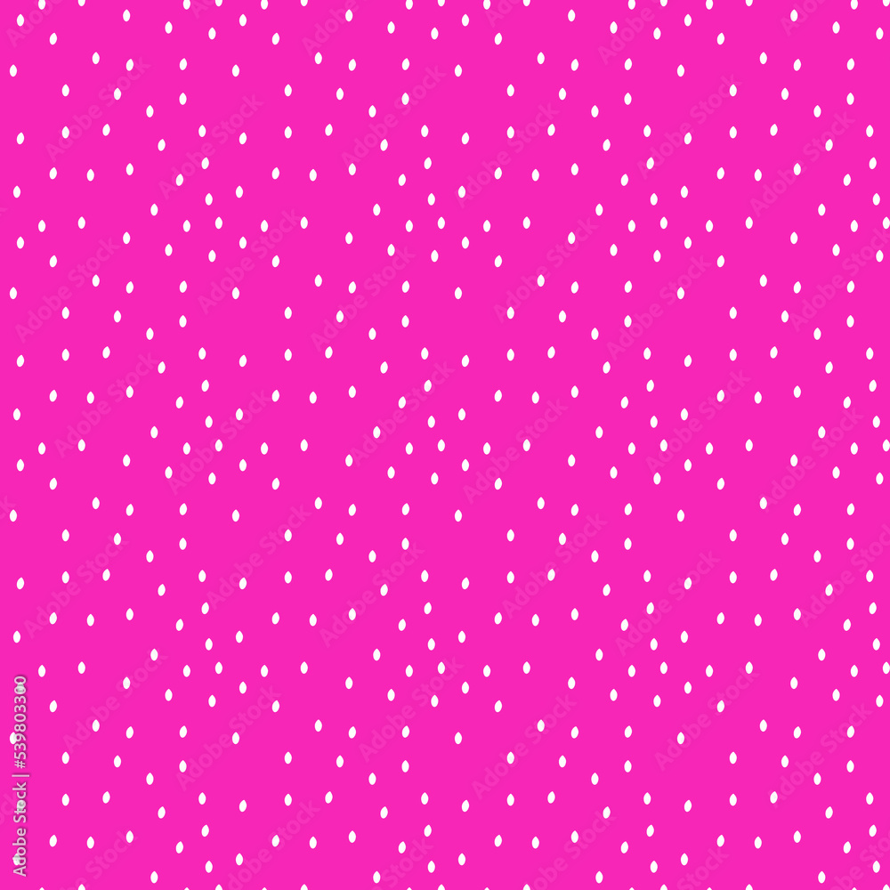 Magenta polka dot background, seamless pattern. Irregular shapes. Dotted background with circles, dots. Vector illustration. For print, wrapping paper, wallpaper, textile, fabric Magenta polka dot background, seamless pattern. Irregular shapes. Dotted background with circles, dots. Vector illustration. For print, wrapping paper, wallpaper, textile, fabric