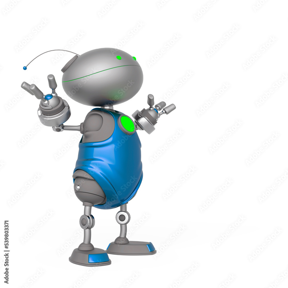 mini bot is standing up and also looking up with the arms wide open mini bot is standing up and also looking up with the arms wide open