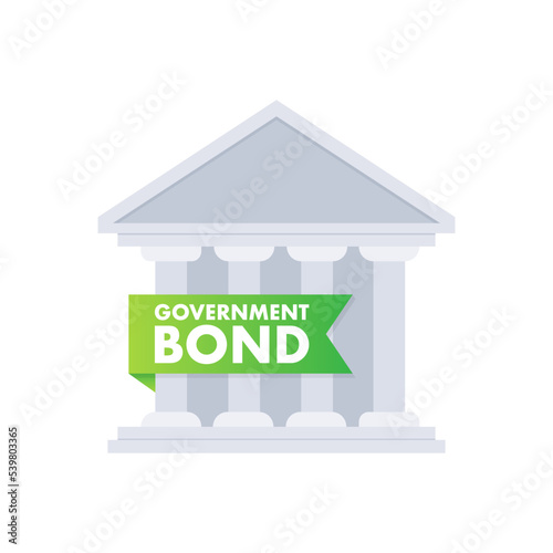 Government bonds icon. Financial supply. Vector stock illustration.