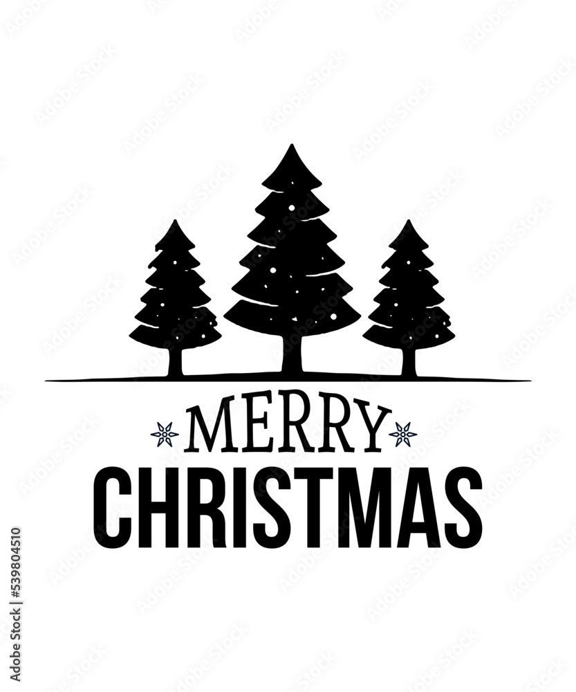 Merry Christmas logo vector T-shirt design