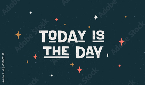 Hello. Poster with hand drawn lettering Hello. Hand drawn vintage drawing for poster, banner, motivation phrase on dark background. Vector Illustration