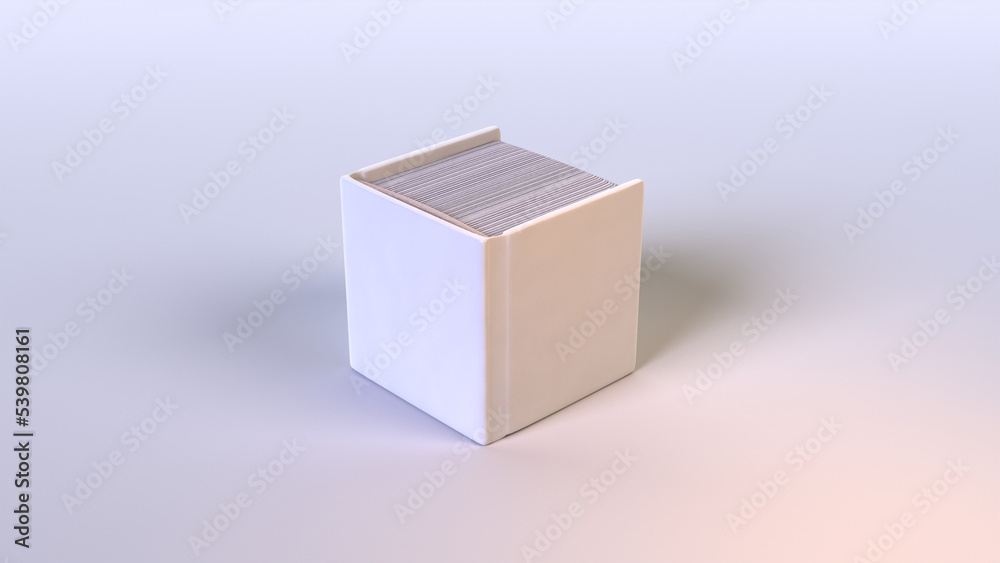 3d render of a white cube book. mockup 3d render of a white cube book. mockup