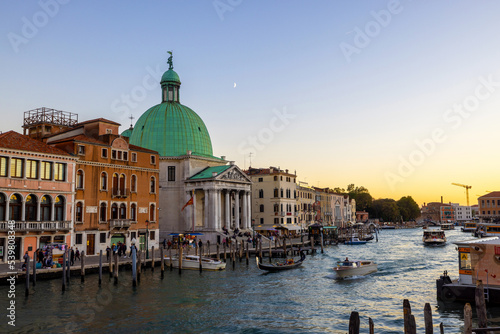 Venice Grand Canal with Blue Dome and Moon