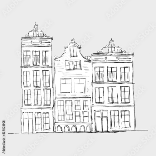 Holland  apartments  architecture  background  balcony  brick wall  building entrance  buildings  sketch  business travel  tourism  capital  cartoon street  city house  city line  city view  cityscape