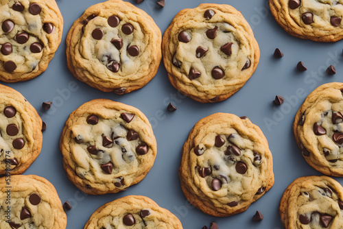 chocolate chip cookies, crunchy baked food item, a sweet snack