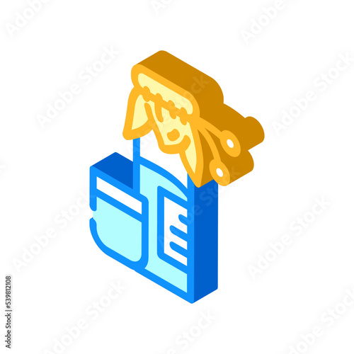 kefir milk product isometric icon vector. kefir milk product sign. isolated symbol illustration