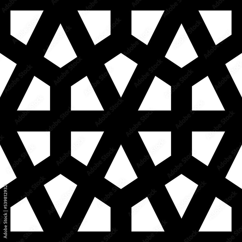 Kites. Mosaic ornament. Grid background. Ethnic motif. Geometric grate wallpaper. Fence backdrop. Window tracery. Geometry figures. Digital paper, web design, textile print. Seamless abstract pattern.