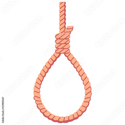 Noose vector cartoon illustration isolated on a white background.