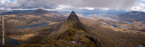 Viewpoint from Suilven, Scottish Highlands, Scotland
