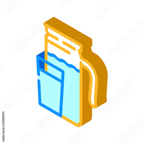 buttermilk milk product isometric icon vector. buttermilk milk product sign. isolated symbol illustration