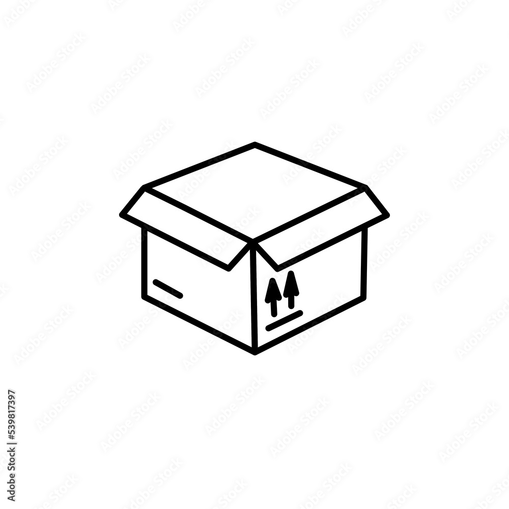 Box with arrow up inward, incoming loading icon thin line for web and mobile, modern minimalistic flat design. Vector icon on white background. Box with arrow up inward, incoming loading icon thin line for web and mobile, modern minimalistic flat design. Vector icon on white background.