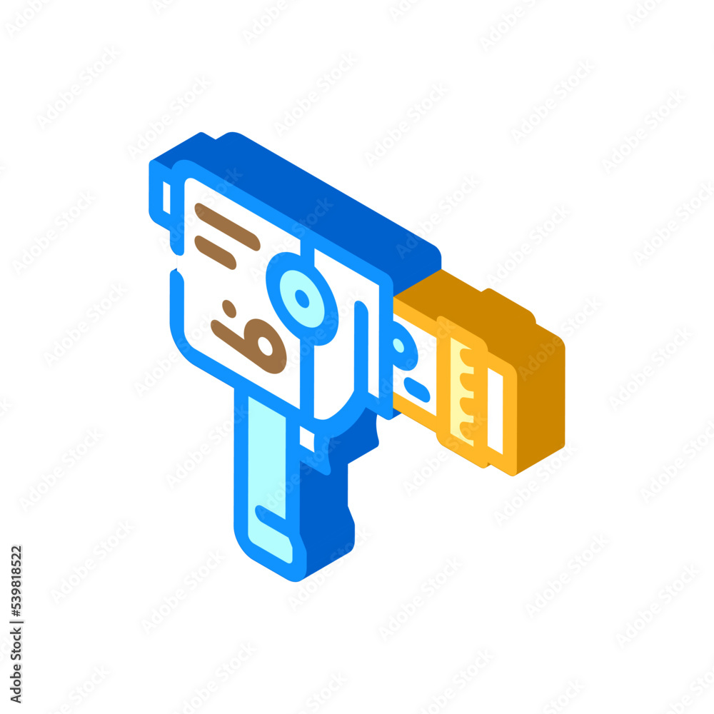 Obraz premium photo camera retro gadget isometric icon vector. photo camera retro gadget sign. isolated symbol illustration