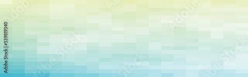 Abstract green and blue gradient rectangles mosaic banner background. Vector illustration.