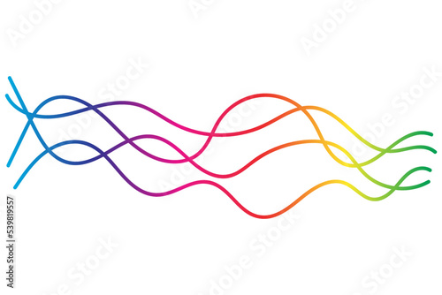 Rainbow wave lines background. Vector illustration.
