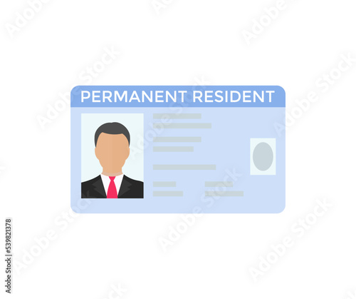 Permanent Resident logo design. Citizenship and immigration concept vector design and illustration.
