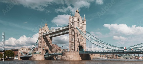 Tower Bridge in a sunny day, panorama