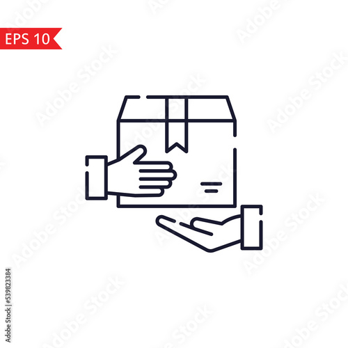 Delivery line icon isolated sign symbol Vector