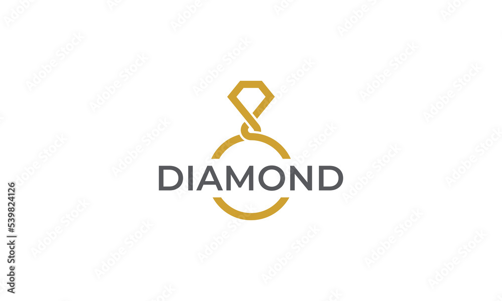 Diamond Ring Jewellery Logo Concept sign icon symbol Element Design Line Art Style. Jewelry Logotype. Vector illustration template Diamond Ring Jewellery Logo Concept sign icon symbol Element Design Line Art Style. Jewelry Logotype. Vector illustration template