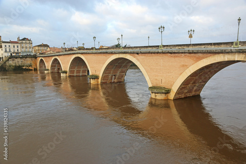Bridge over the Dordogne in Bergerac, France