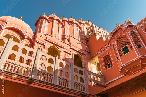 Canvas Print Details of architecture found at hawa mahal in the heart of Jaipur